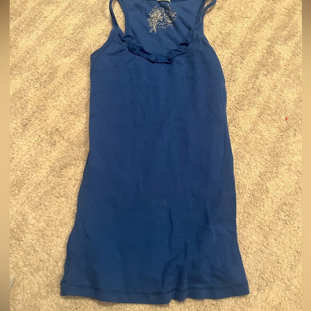Y2k electric blue tank